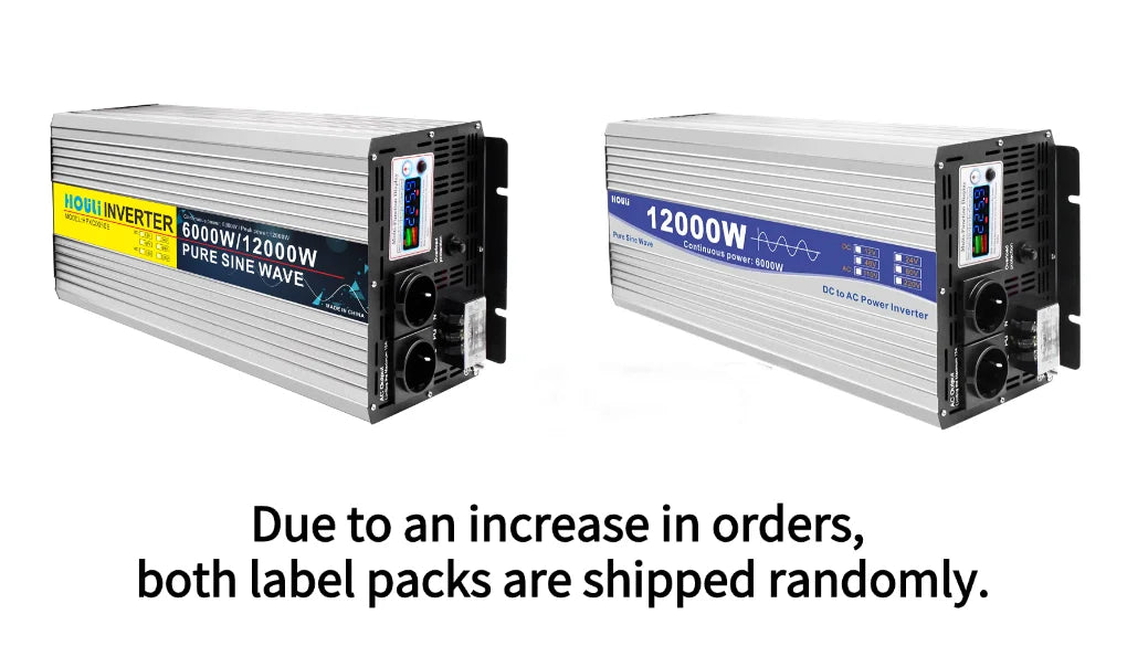 Inverter 12V 24V 48V To AC 220V 230V Pure Sinus Wave Power Converter 6000W 8000W 12000W Inverters Solar Car Voltage Transformer