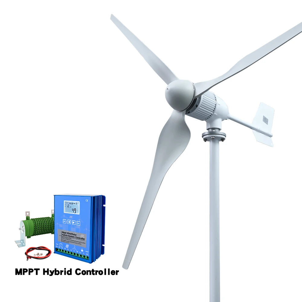 8000W Horizontal Wind Turbine With More Powerful Free Electricity Low Speed And Low Noise For Small Household Farms